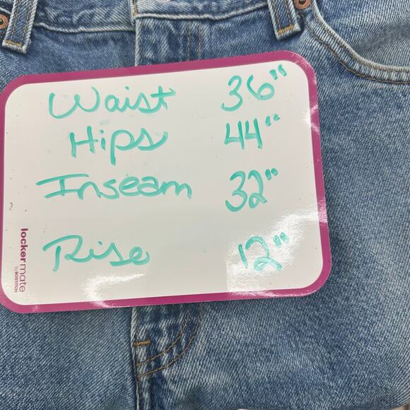 Levi's 550 Jeans Relaxed Fit Size 36x32 Medium Blue Classic Dadcore 80s Style - Picture 4 of 5